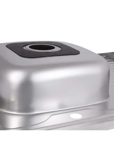 Мийка прямокутна для кухні Brinex 6080-L BRIN6080LSAT06 Satin з нержавіючої сталі