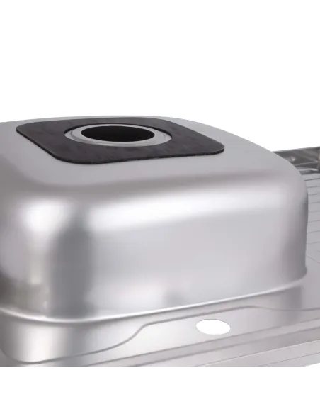 Мийка прямокутна для кухні Brinex 6080-L BRIN6080LSAT06 Satin з нержавіючої сталі