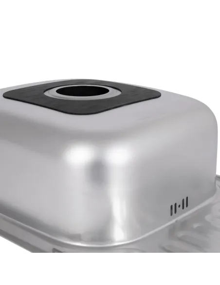 Мийка для кухні прямокутна Brinex 6642 BRIN6642SAT08 Satin з нержавіючої сталі