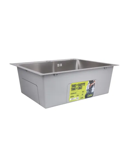 Мийка для кухні прямокутна Lidz Handmade H6050H LDH6050DEC48370 2,5 мм інтегрована, з нержавіючої сталі