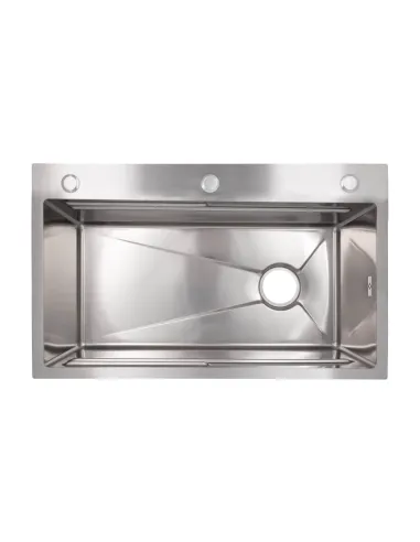 Мойка для кухни прямоугольная Lidz Handmade H7545 LDH7545DEC48372 3 мм интегрированная, из нержавеющей стали