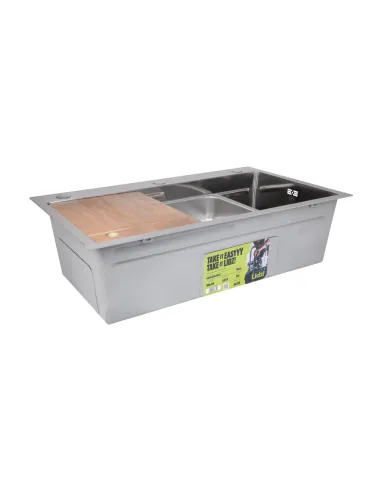 Мойка для кухни прямоугольная Lidz Handmade H7545 LDH7545DEC48372 3 мм интегрированная, из нержавеющей стали