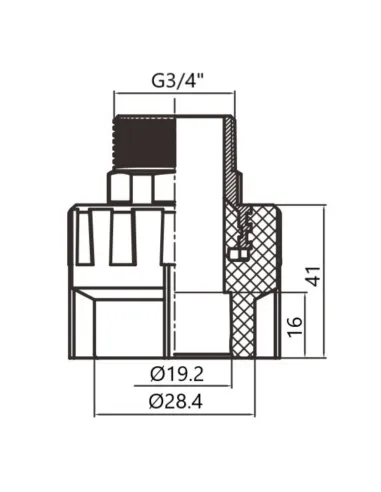 Муфта соединительная Thermo Alliance PPR DSB202 ВР 20 мм х 3/4 дюйма, для полипропиленовых труб