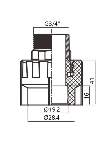 Муфта соединительная Thermo Alliance PPR DSB202 ВР 20 мм х 3/4 дюйма, для полипропиленовых труб