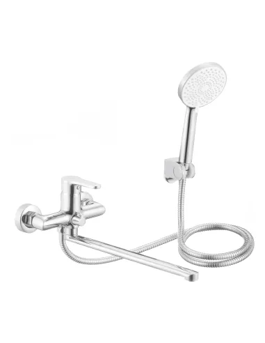 Смеситель для ванны Lidz Astra 005 LDAST005CRM48088 Chrome с душевым набором, хром