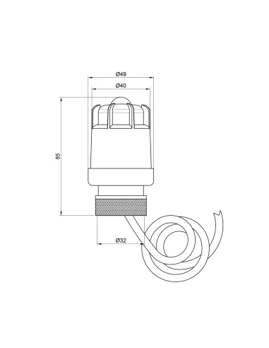 Термоголовка Thermo Alliance Standart TAS34150 30 х 1,5 для радиатора, с выносным датчиком