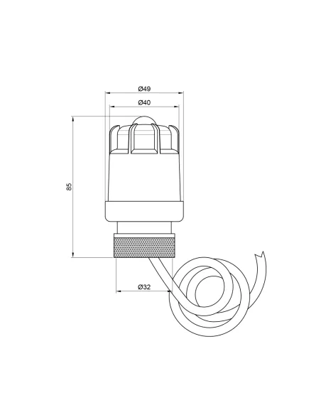 Термоголовка Thermo Alliance Standart TAS34150 30 х 1,5 для радіатора, з виносним датчиком