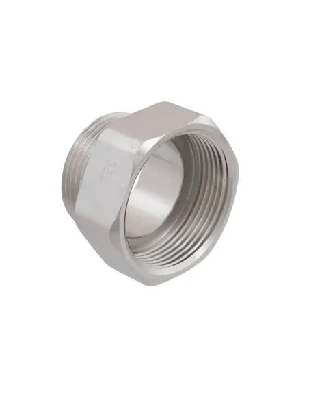 Переходник Raftec PN40 ВН 1 1/2х1 1/4 дюйма латунный, никель