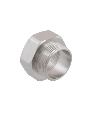 Переходник Raftec PN40 ВН 1 1/2х1 1/4 дюйма латунный, никель