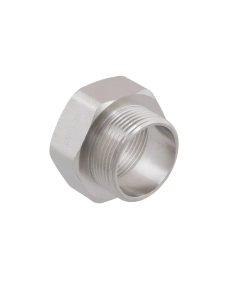 Перехідник Raftec PN40 ВН 1 1/2х1 1/4 дюйми латунний, нікель