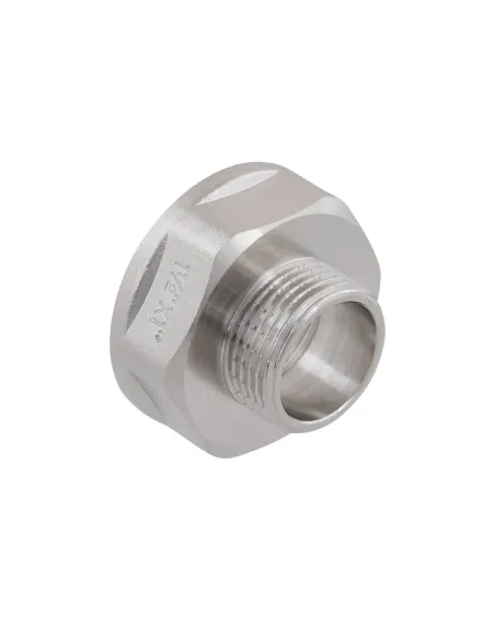 Перехідник Raftec PN40 ВН 1 1/2х1 дюйм латунний, нікель