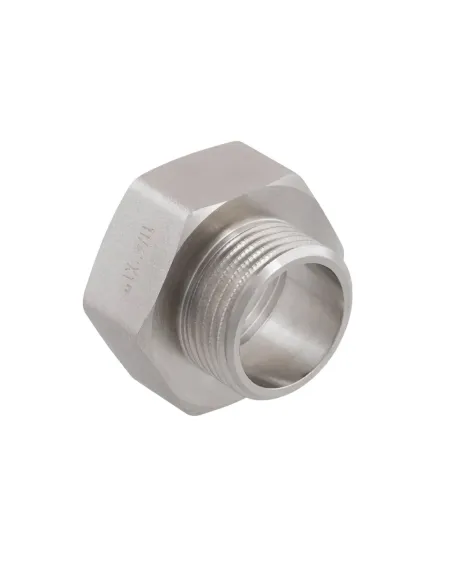 Переходник Raftec PN40 ВН 1 1/4х1 дюйм латунный, никель