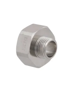 Перехідник Raftec PN40 ВН 1х1/2 дюйми латунний, нікель