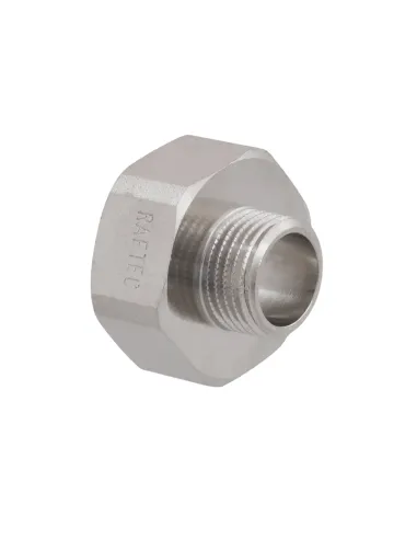 Переходник Raftec PN40 ВН 1х1/2 дюйма латунный, никель