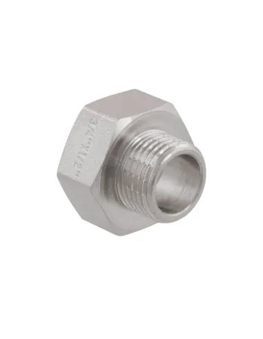 Перехідник Raftec PN40 ВН 3/4х1/2 дюйми латунний, нікель