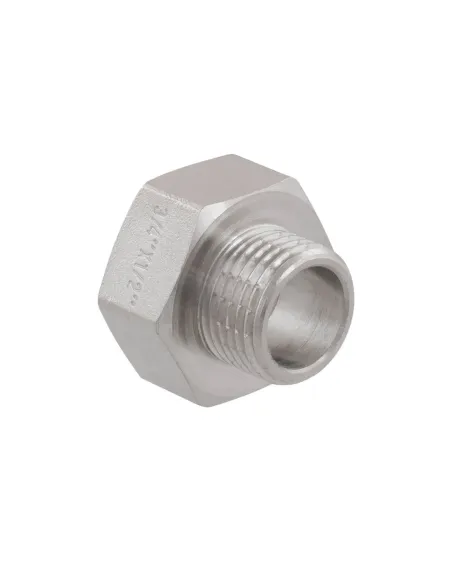 Переходник Raftec PN40 ВН 3/4х1/2 дюйма латунный, никель