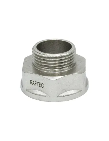 Переходник Raftec PN40 ВН 3/8x1/4 дюйма латунный, никель