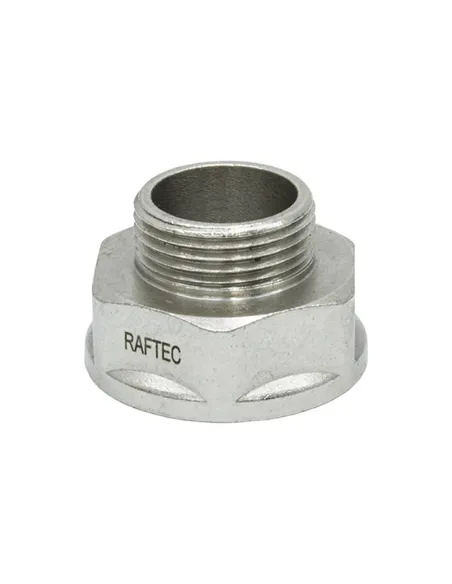 Перехідник Raftec PN40 ВН 3/8x1/4 дюйми латунний, нікель