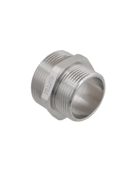 Ніпель редукційний Raftec PN40 ПН 1 1/2х1 1/4 дюйми латунний, нікель