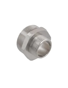 Ниппель редукционный Raftec PN40 НН 1 1/2х1 дюйм латунный, никель