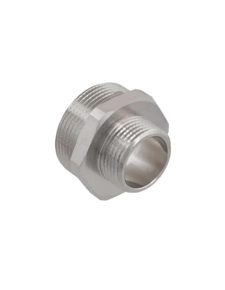 Ніпель редукційний Raftec PN40 ПН 1 1/2х1 дюйм латунний, нікель