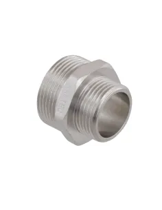 Ниппель редукционный Raftec PN40 НН 1 1/4х1 дюйм латунный, никель