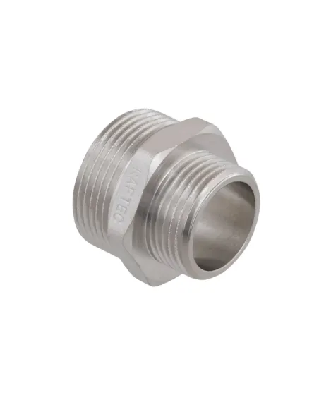 Ниппель редукционный Raftec PN40 НН 1 1/4х1 дюйм латунный, никель