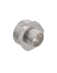 Ніпель редукційний Raftec PN40 ПН 1 1/4х3/4 дюйма латунний, нікель