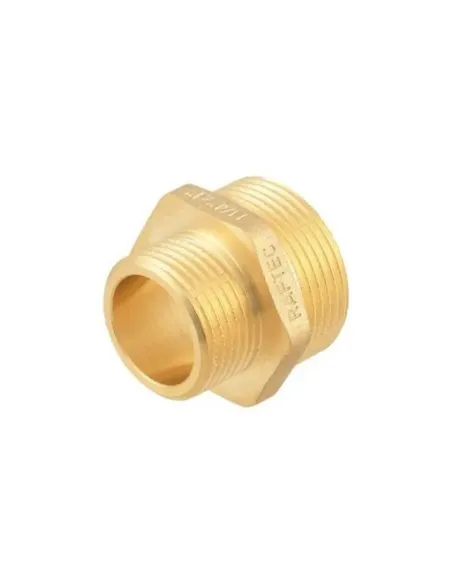 Ниппель редукционный Raftec GOLD НН 1/2х3/8 дюйма латунный