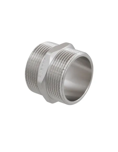 Ніпель Raftec PN40 ПН 1 1/2 дюйма латунний, нікель