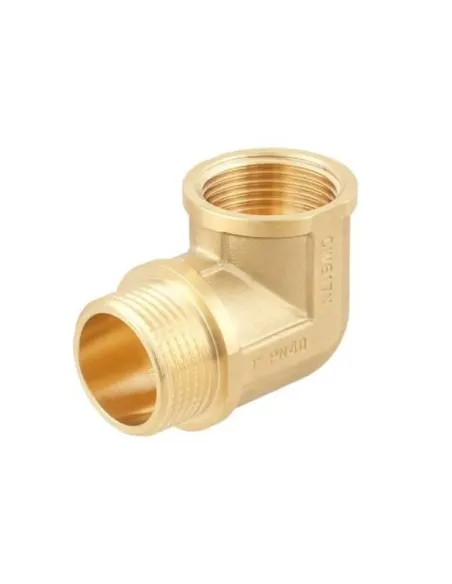 Кут латунний Raftec Gold DN25, 1 дюйм, ВН, різьбовий