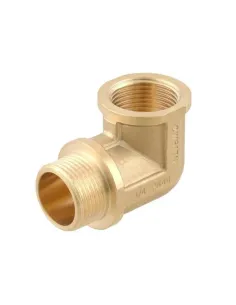 Уголок латунный Raftec Gold DN20, 3/4 дюйма, ВН, резьбовой