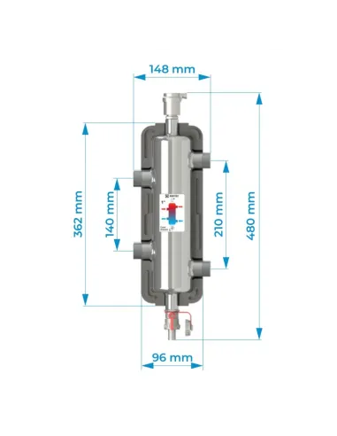 Гідравлічна стрілка Raftec RHAI03 нержавіюча сталь