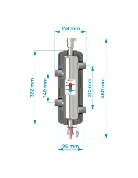 Гідравлічна стрілка Raftec RHAI03 нержавіюча сталь