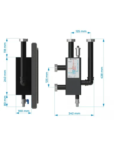 Гідравлічна стрілка Raftec RMHA05 кутова