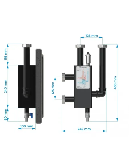 Гидравлическая стрелка Raftec RMHA05 угловая