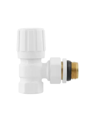 Клапан запорный для радиатора Raftec DVRK11-W угловой, 1/2 x 1/2 дюйма, подача