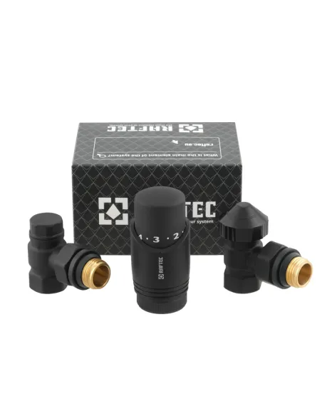 Комплект термостатический для радиатора Raftec DKTU11-B 1/2 дюйма, угловой