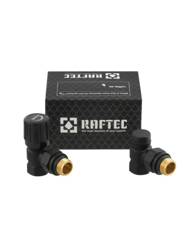 Комплект термостатический для радиатора Raftec DKU11-B 1/2 дюйма, угловой