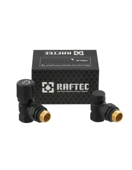 Комплект термостатичний для радіатора Raftec DKU11-B 1/2 дюйма, кутовий