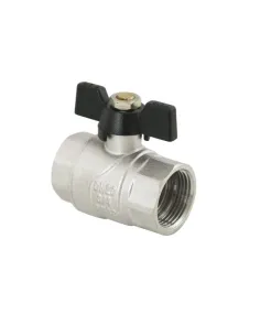 Кран шаровой прямой Raftec DRB2 3/4 дюйма, внутренняя резьба, бабочка, латунный