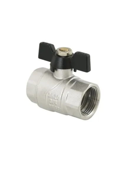 Кран шаровой прямой Raftec DRB2 3/4 дюйма, внутренняя резьба, бабочка, латунный