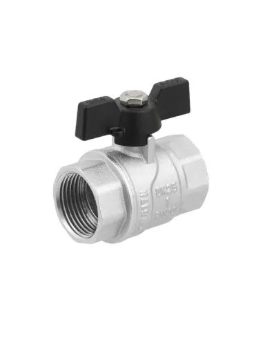 Кран шаровой прямой Raftec DRB3 1 дюйм, внутренняя резьба, бабочка, латунный