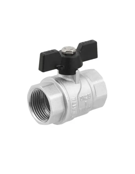 Кран шаровой прямой Raftec DRB3 1 дюйм, внутренняя резьба, бабочка, латунный