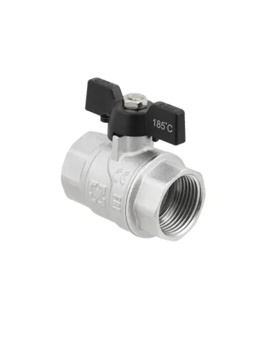 Кран шаровой прямой Raftec DRB3 1 дюйм, внутренняя резьба, бабочка, латунный