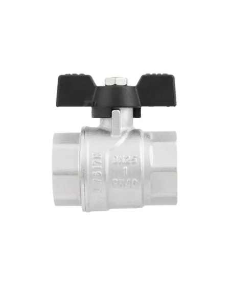 Кран шаровой прямой Raftec DRB3 1 дюйм, внутренняя резьба, бабочка, латунный