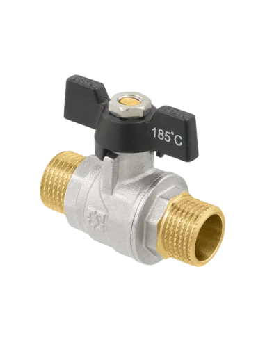 Кран кульовий прямий Raftec DRB3131 1 дюйм, метелик, латунний