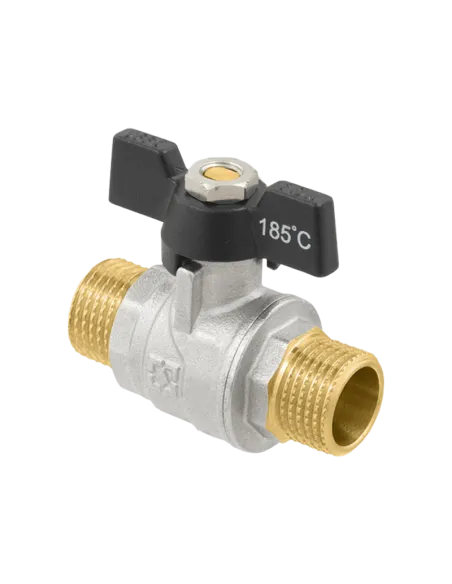 Кран кульовий прямий Raftec DRB3131 1 дюйм, метелик, латунний