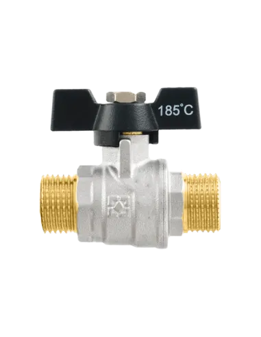 Кран шаровой прямой Raftec DRB3131 1 дюйм, бабочка, латунный