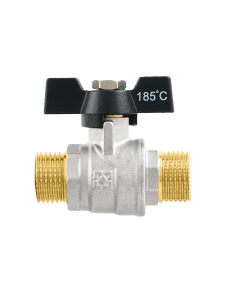 Кран кульовий прямий Raftec DRB3131 1 дюйм, метелик, латунний